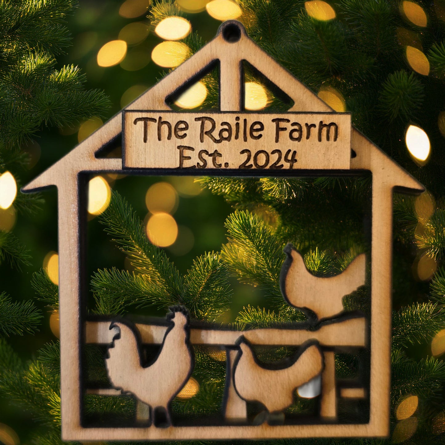 CW Chickens Ornament