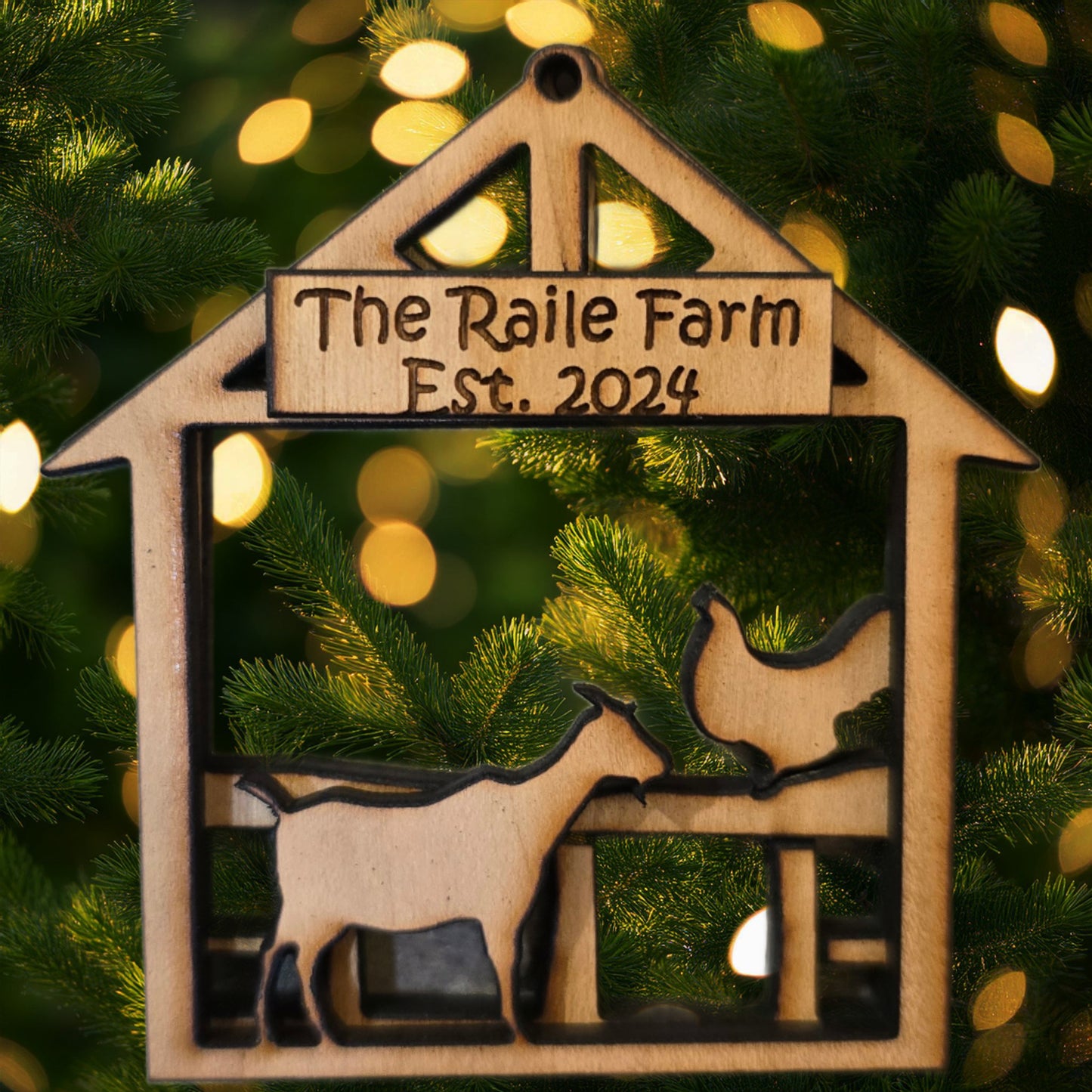 CW Goat Chicken Ornament