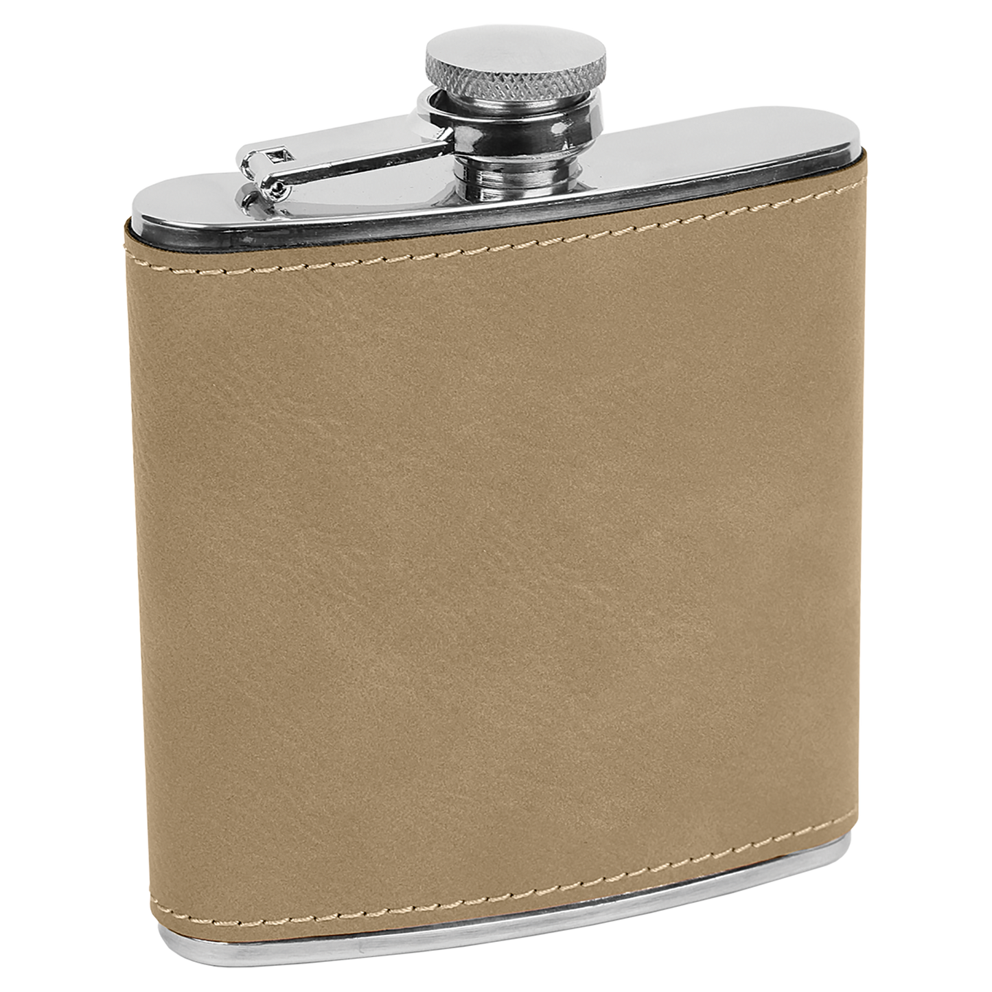 6 OZ LGHT BRWN LTHR FLASK