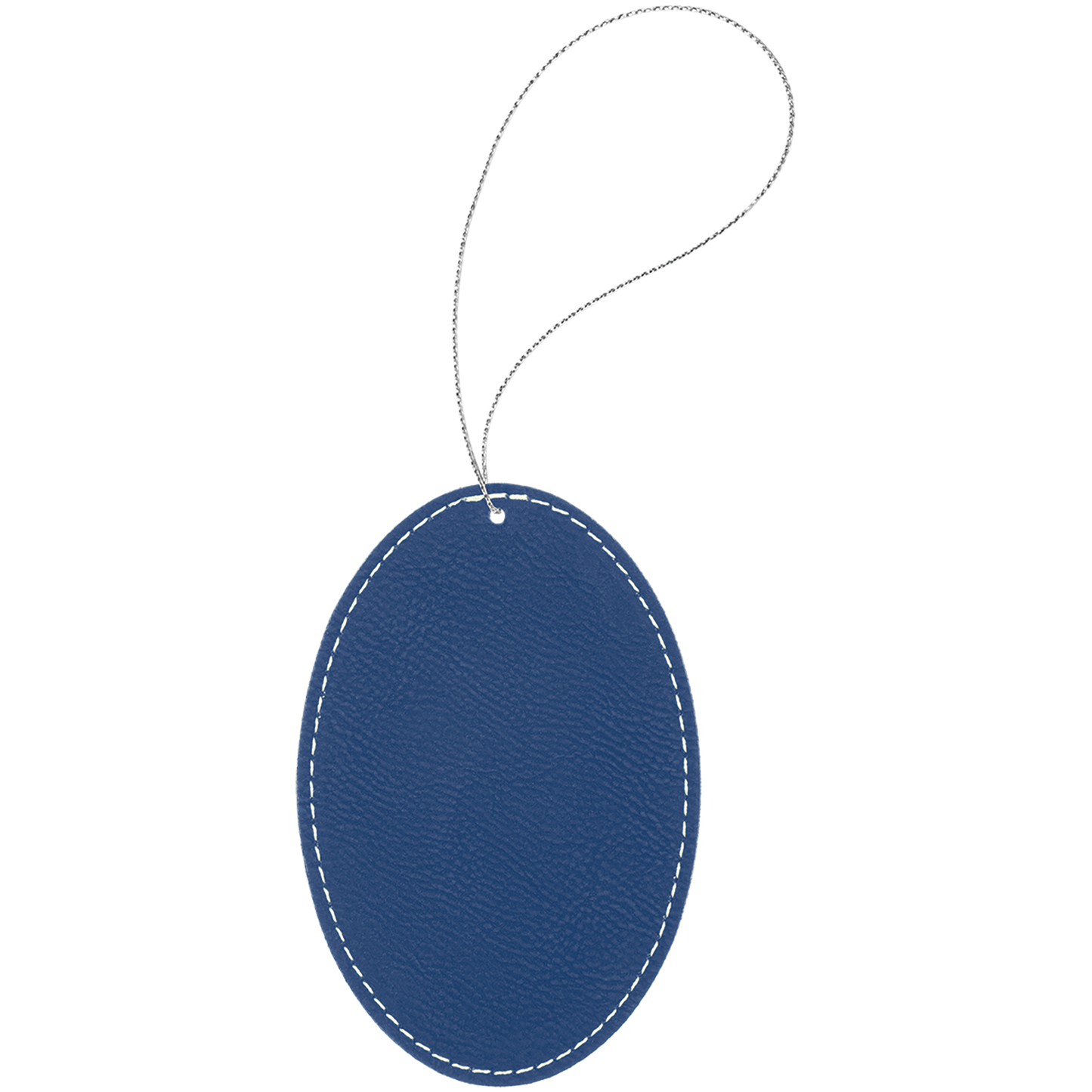 3X4.5" BLU/SLV OVL ORNMNT