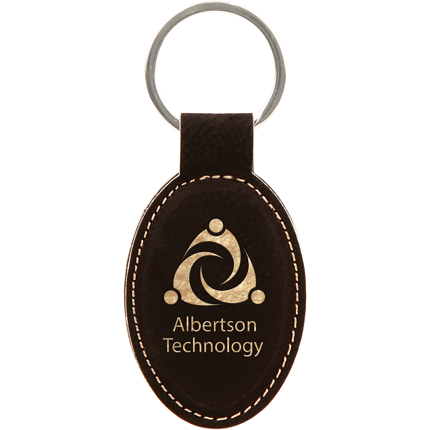 3X1.75 OVAL BLK/GLD KYCHN