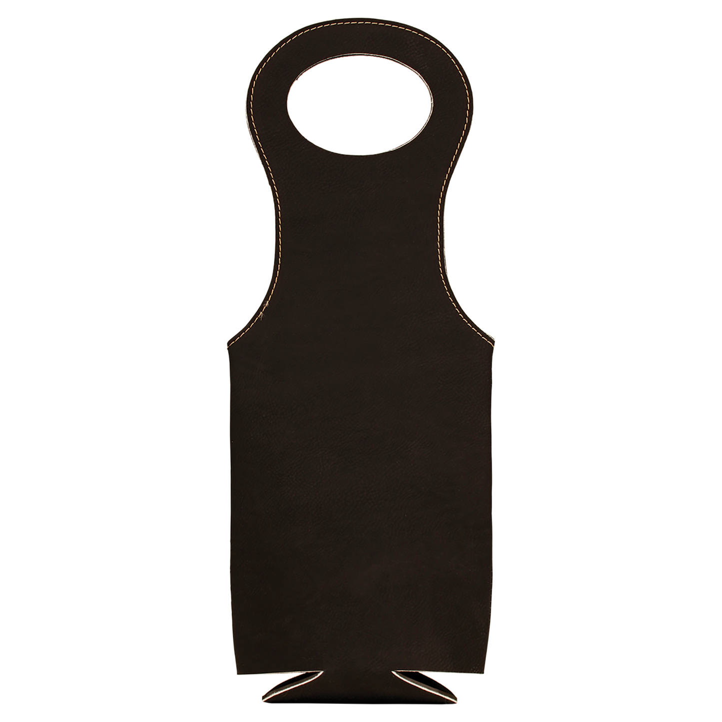 BLK/GLD LSR LTHR WINE BAG