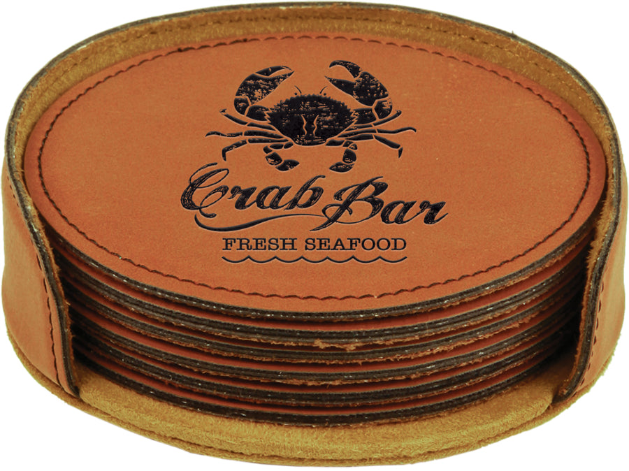 4" RND RAWHIDE COASTER ST