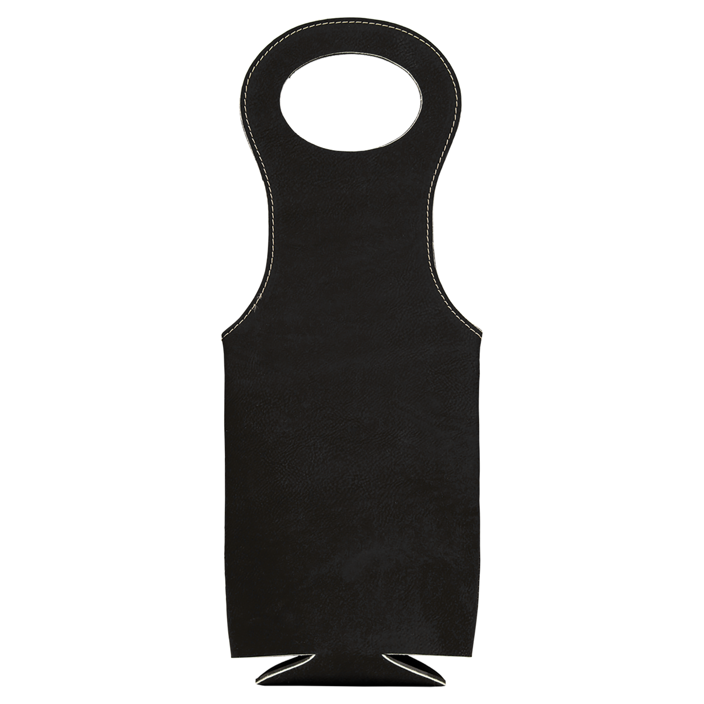 BLK/SLV LSR LTHR WINE BAG