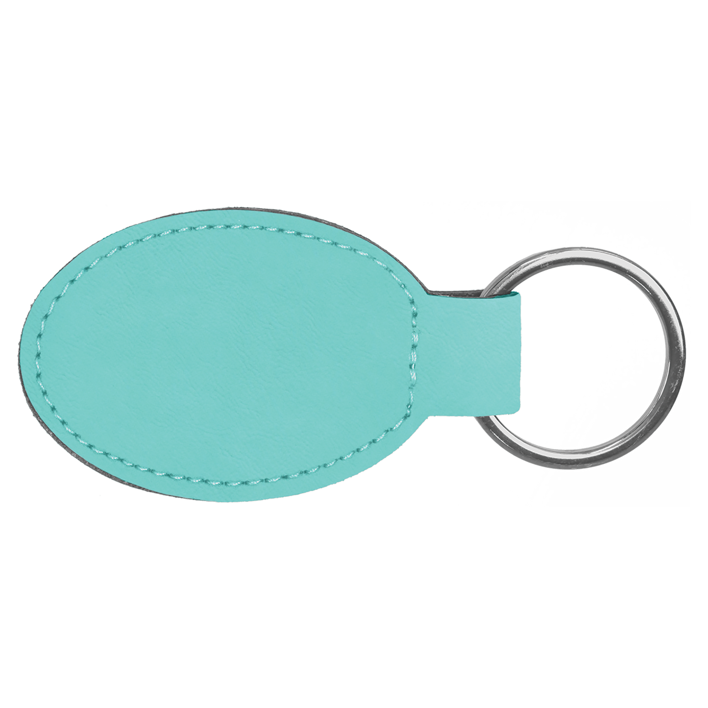 3X1.75 OVL TEAL KEYCHAIN