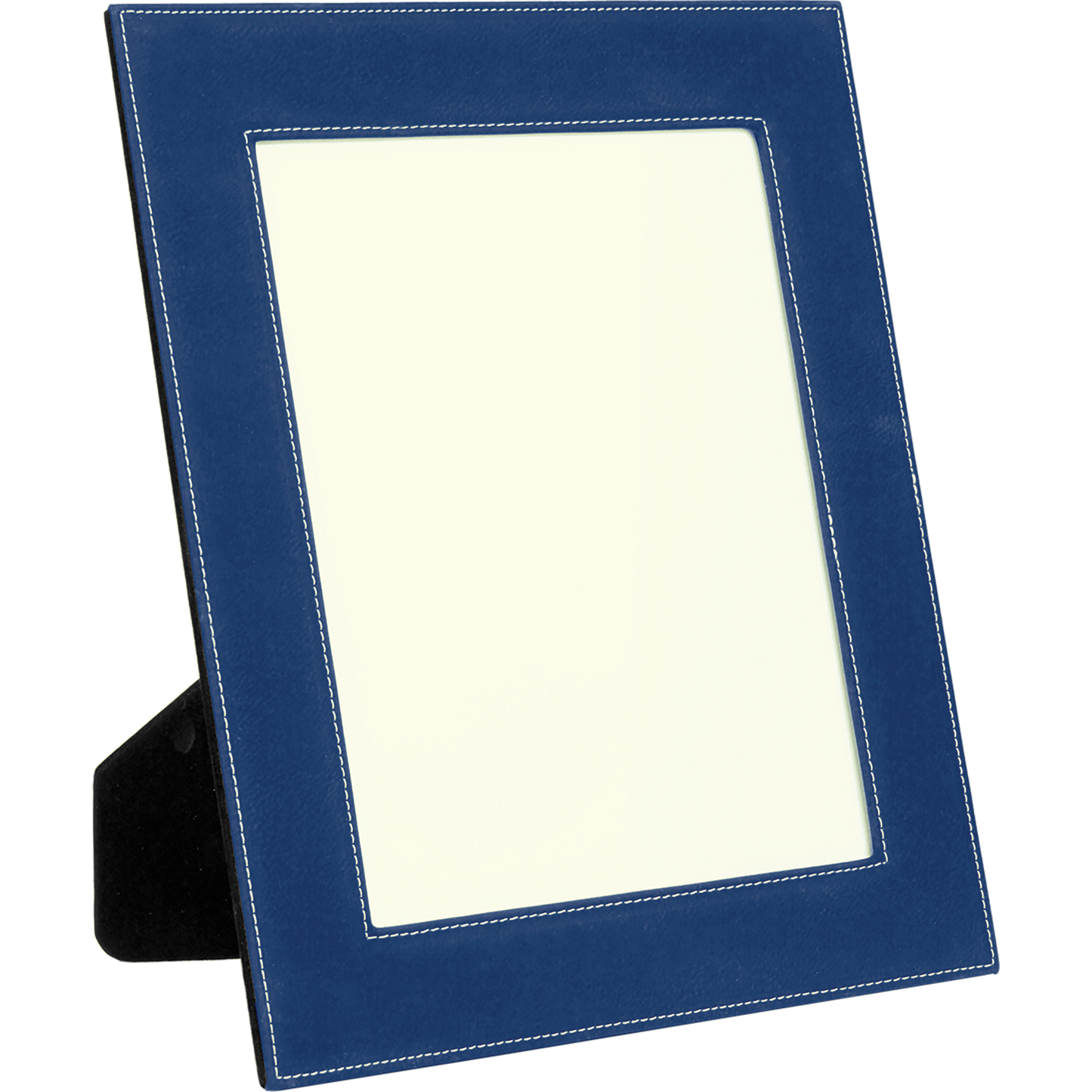 8X10BLU/SLV LTHR PHTO FRM