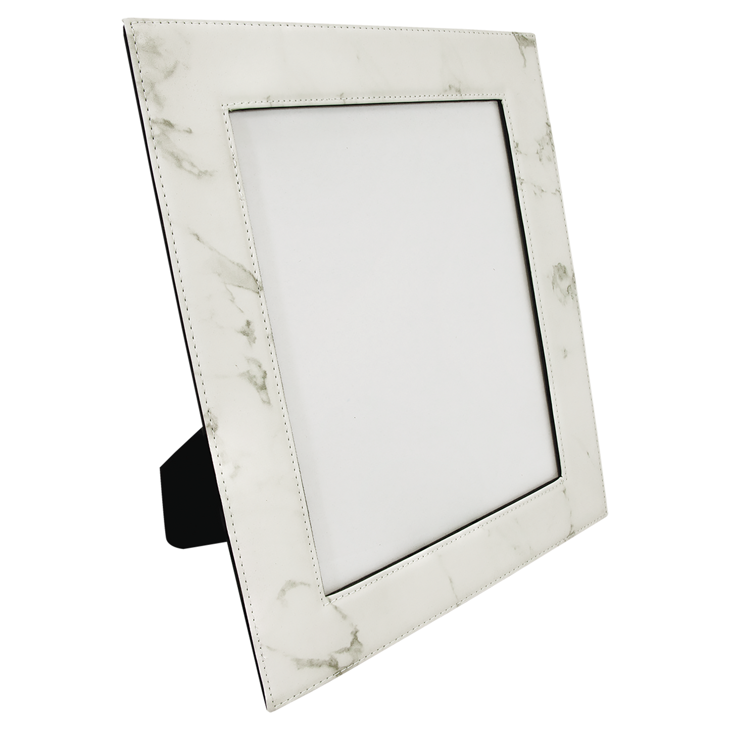8X10WHT MRBL LTHR PHT FRM