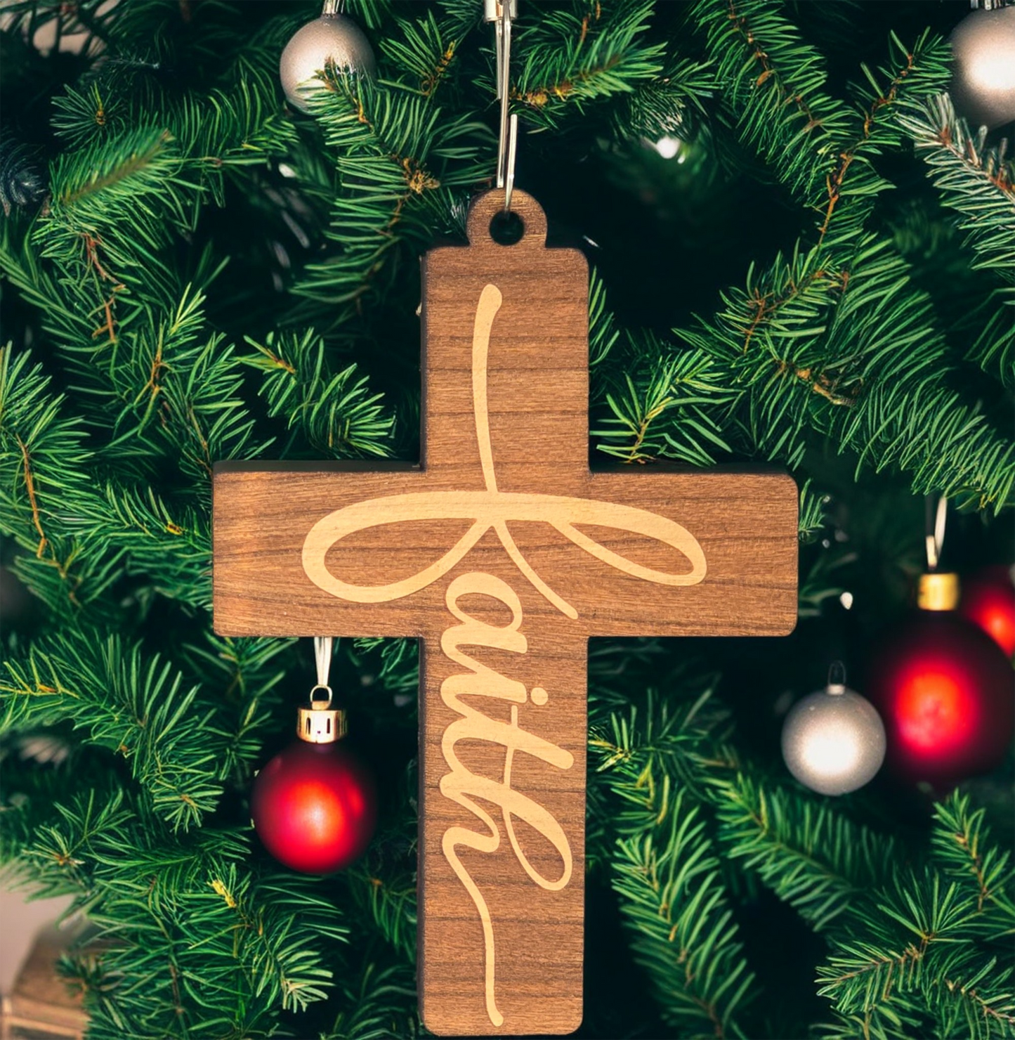 Cross Faith Ornament (Dark)