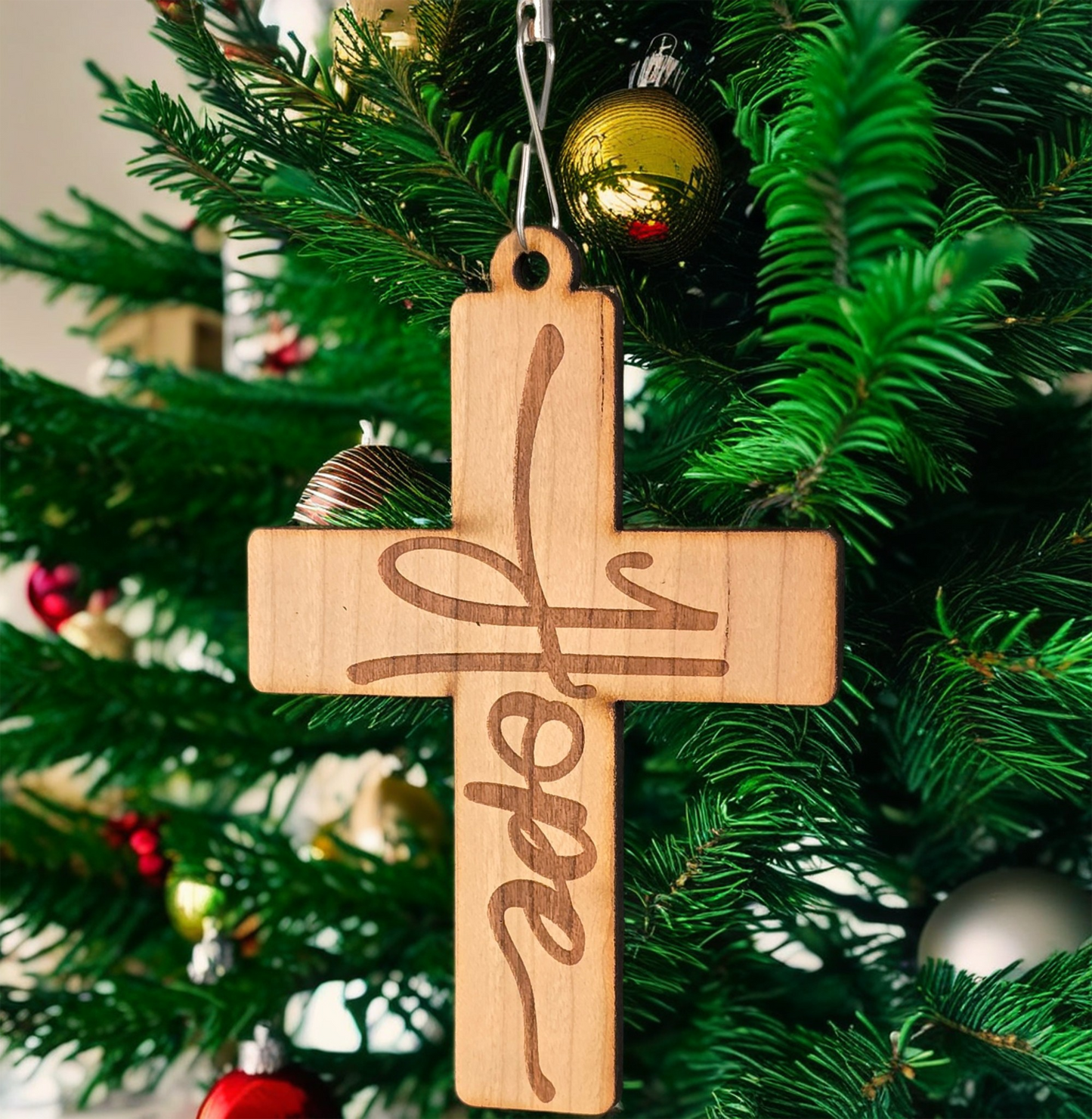 Cross Hope Ornament (Light)