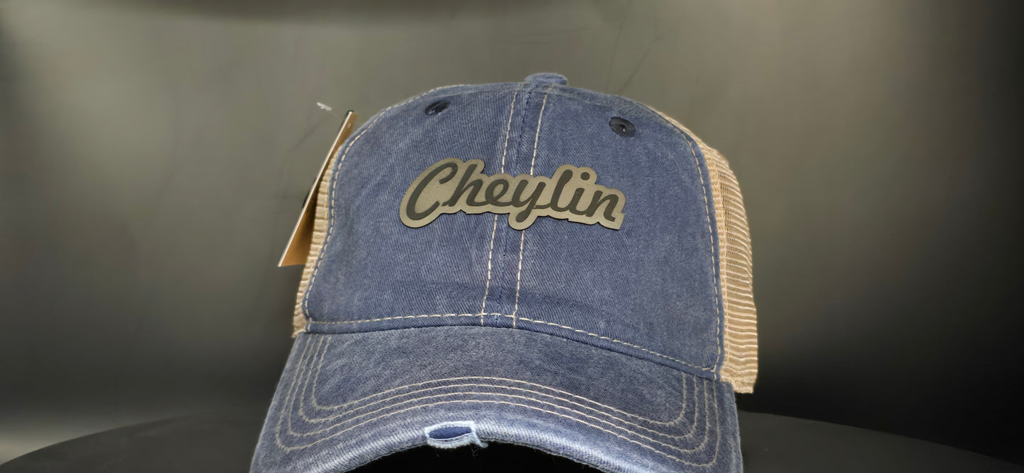 Cheylin Blue Distressed Hat