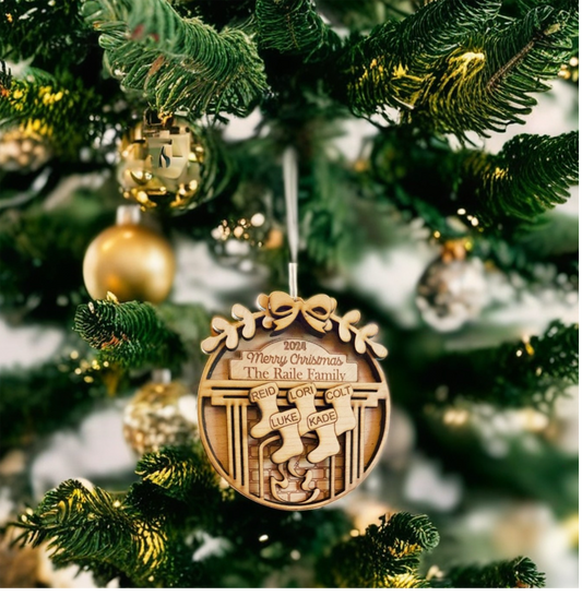 Family Christmas Stocking Ornament