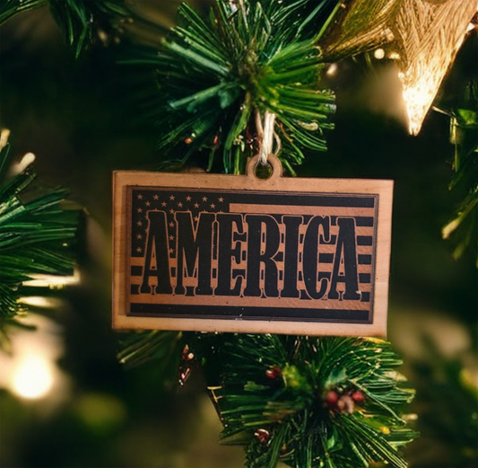 Leather America Ornament