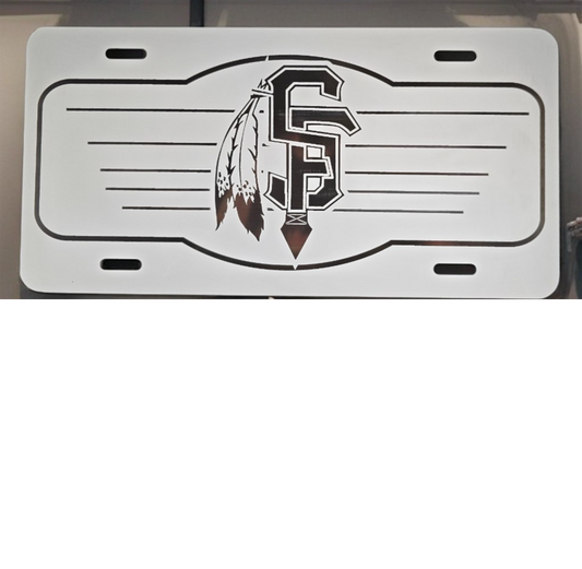 License Plate White/Black 1