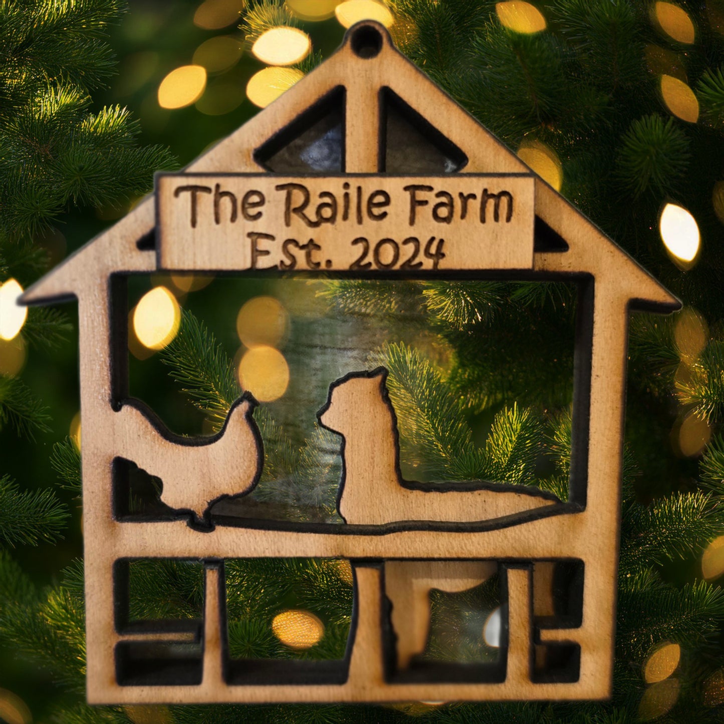 CW Chicken and Llama Ornament