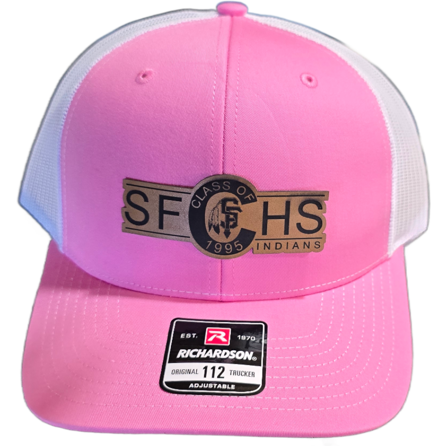 SFCHS Alumni Hat Pink/White/Saddle