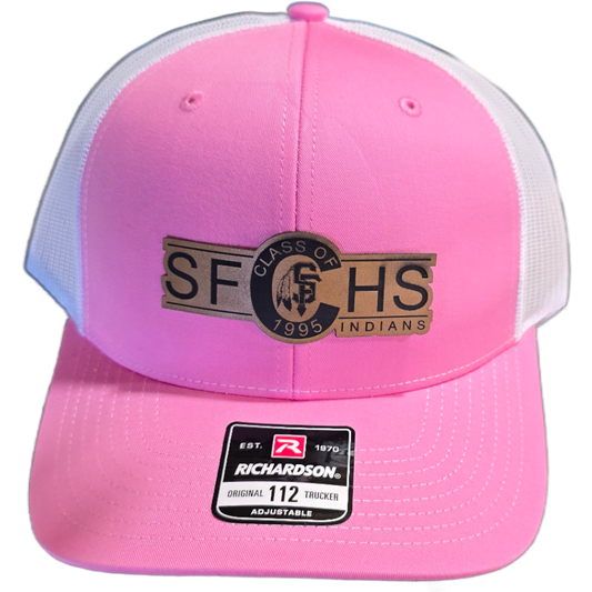 SFCHS Alumni Hat Pink/White/Saddle