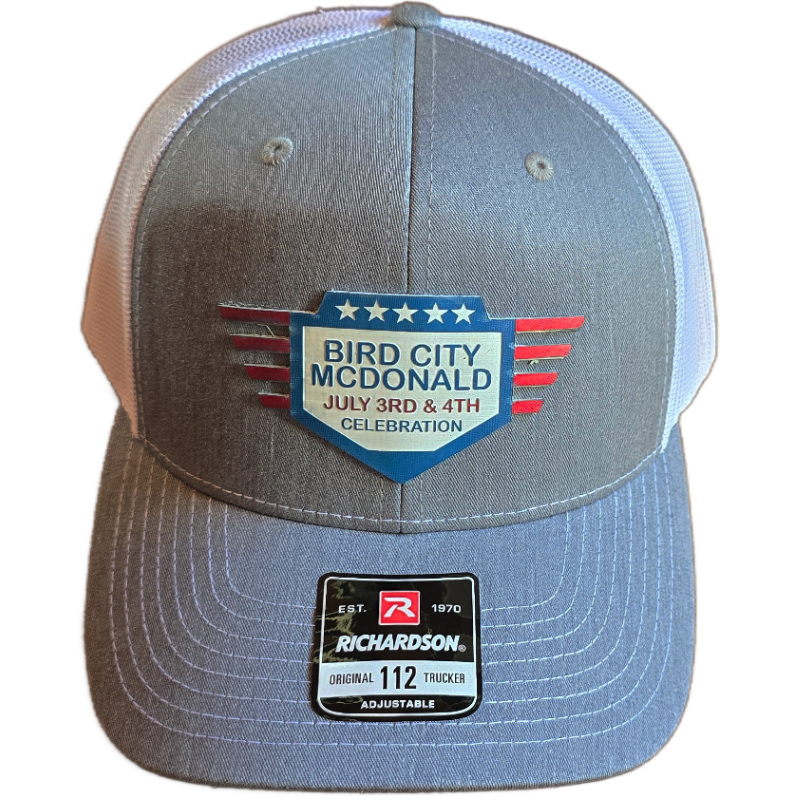 BC 4th July Grey/White Custom Richardson 112 Hat (Copy)