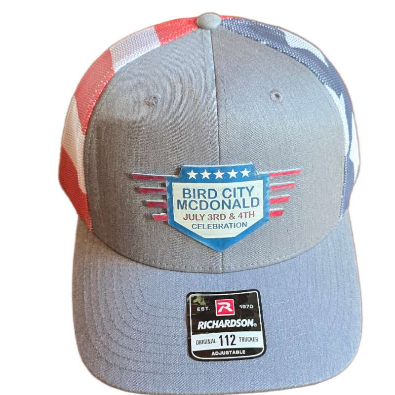 BC 4th July Grey/Flag Custom Richardson 112 Hat