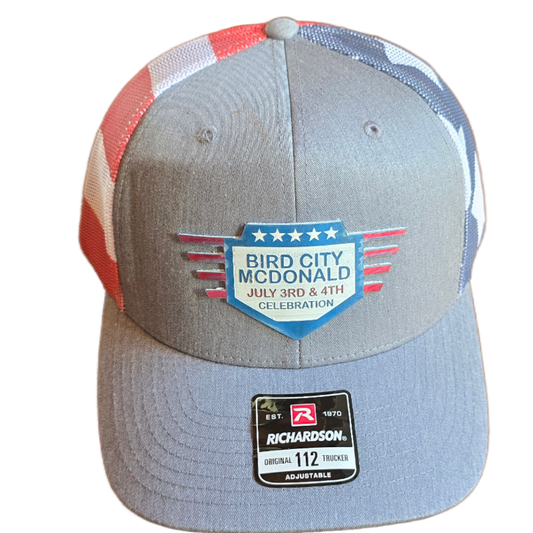 BC 4th July Grey/Flag Custom Richardson 112 Hat
