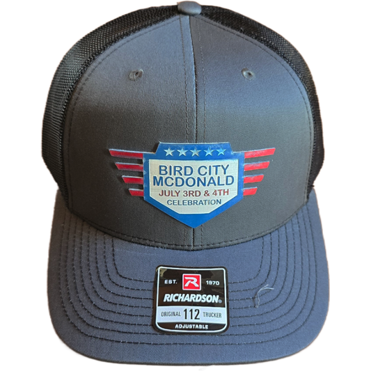 BC 4th July Charcoal/Black Custom Richardson 112 Hat