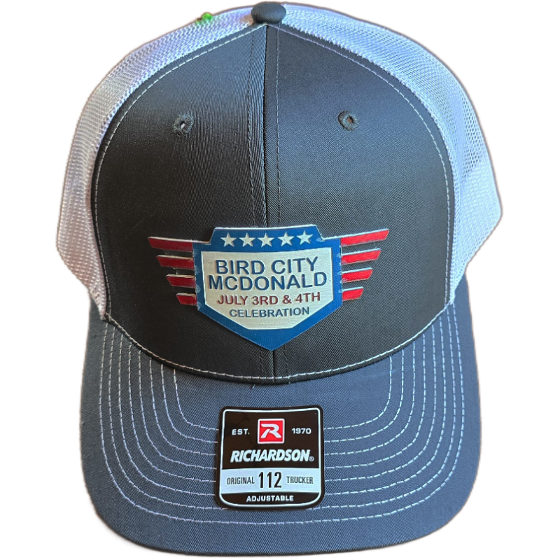 BC 4th July Charcoal/White Custom Richardson 112 Hat