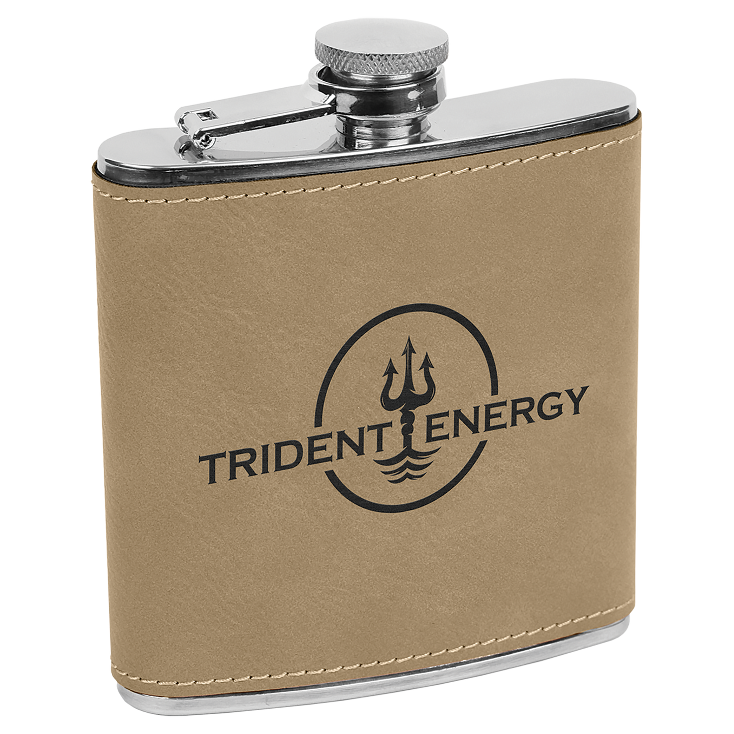 6 OZ LGHT BRWN LTHR FLASK