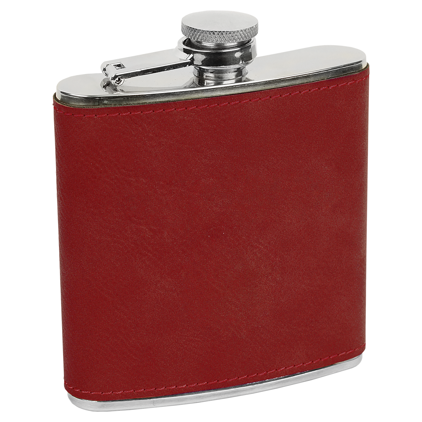 6 OZ Rosé LTHR FLASK