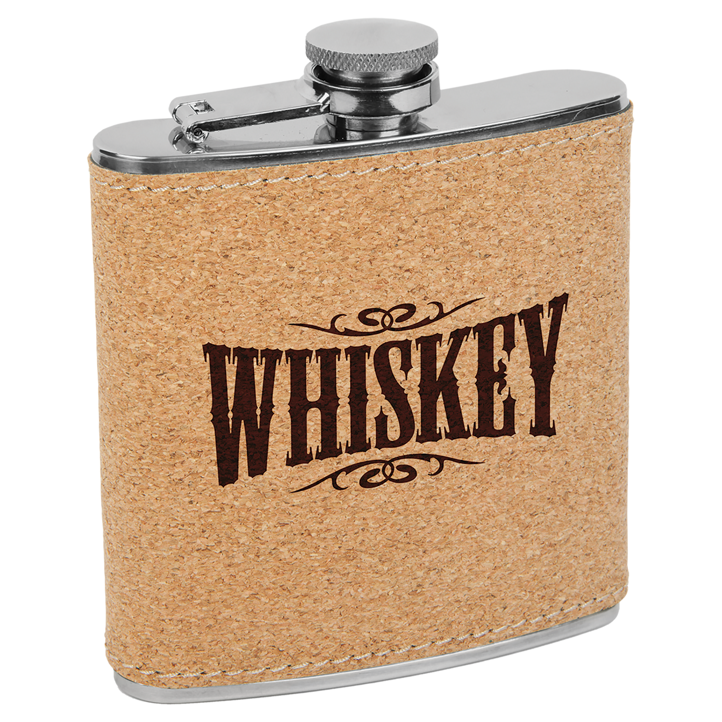 6 OZ CORK FLASK