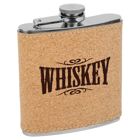6 OZ CORK FLASK