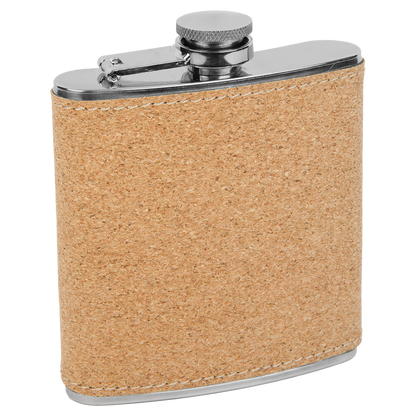 6 OZ CORK FLASK