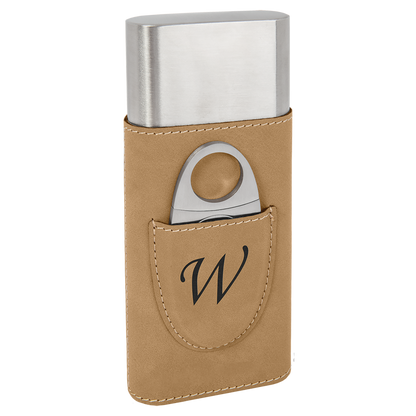 LT BRWN CIGAR CS W/CUTTER