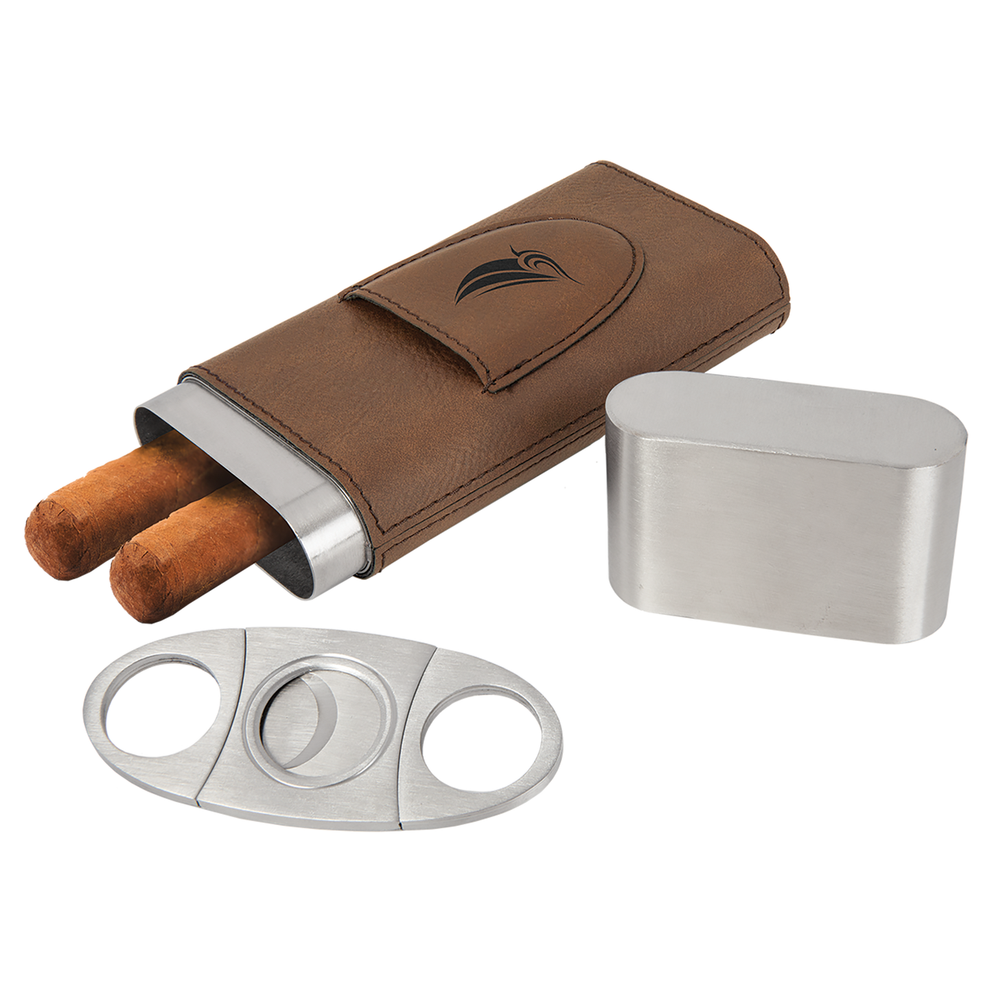 DK BRWN CIGAR CS W/CUTTER