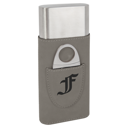 GRAY CIGAR CASE W/CUTTER