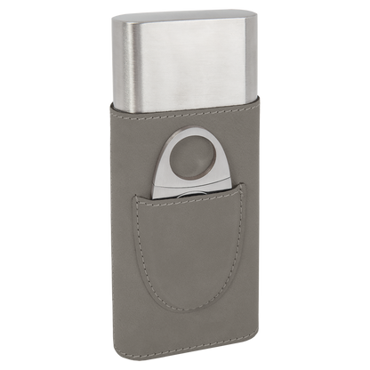 GRAY CIGAR CASE W/CUTTER