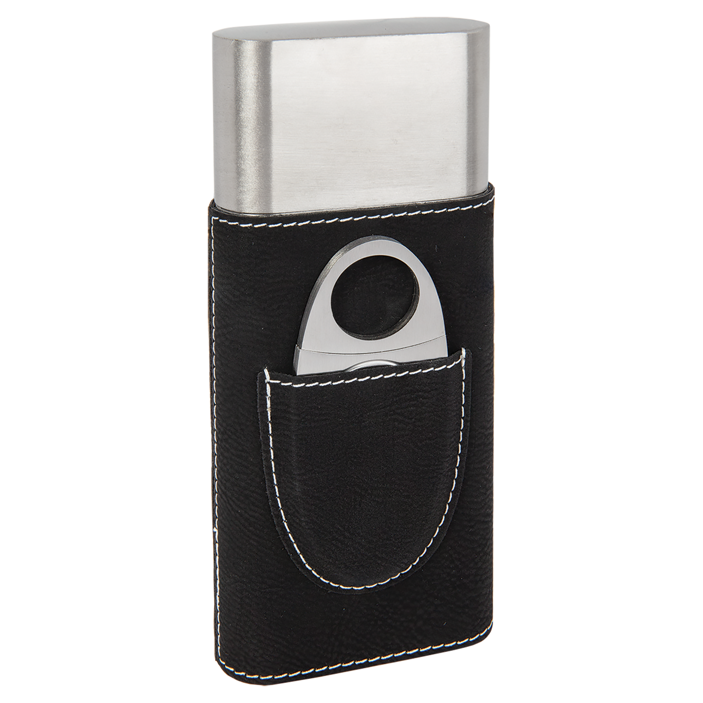 BLK/SLV CIGAR CS W/CUTTER