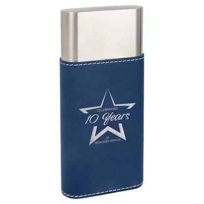 BLU/SLV CIGAR CS W/CUTTER