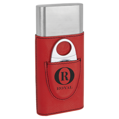 RED/BLK CIGAR CS W/CUTTER