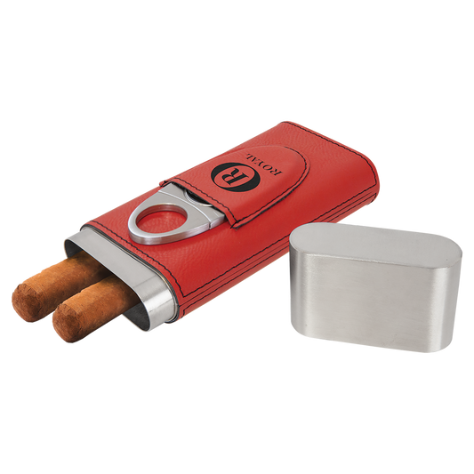 RED/BLK CIGAR CS W/CUTTER