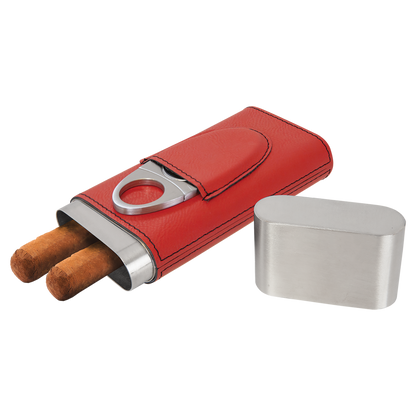 RED/BLK CIGAR CS W/CUTTER