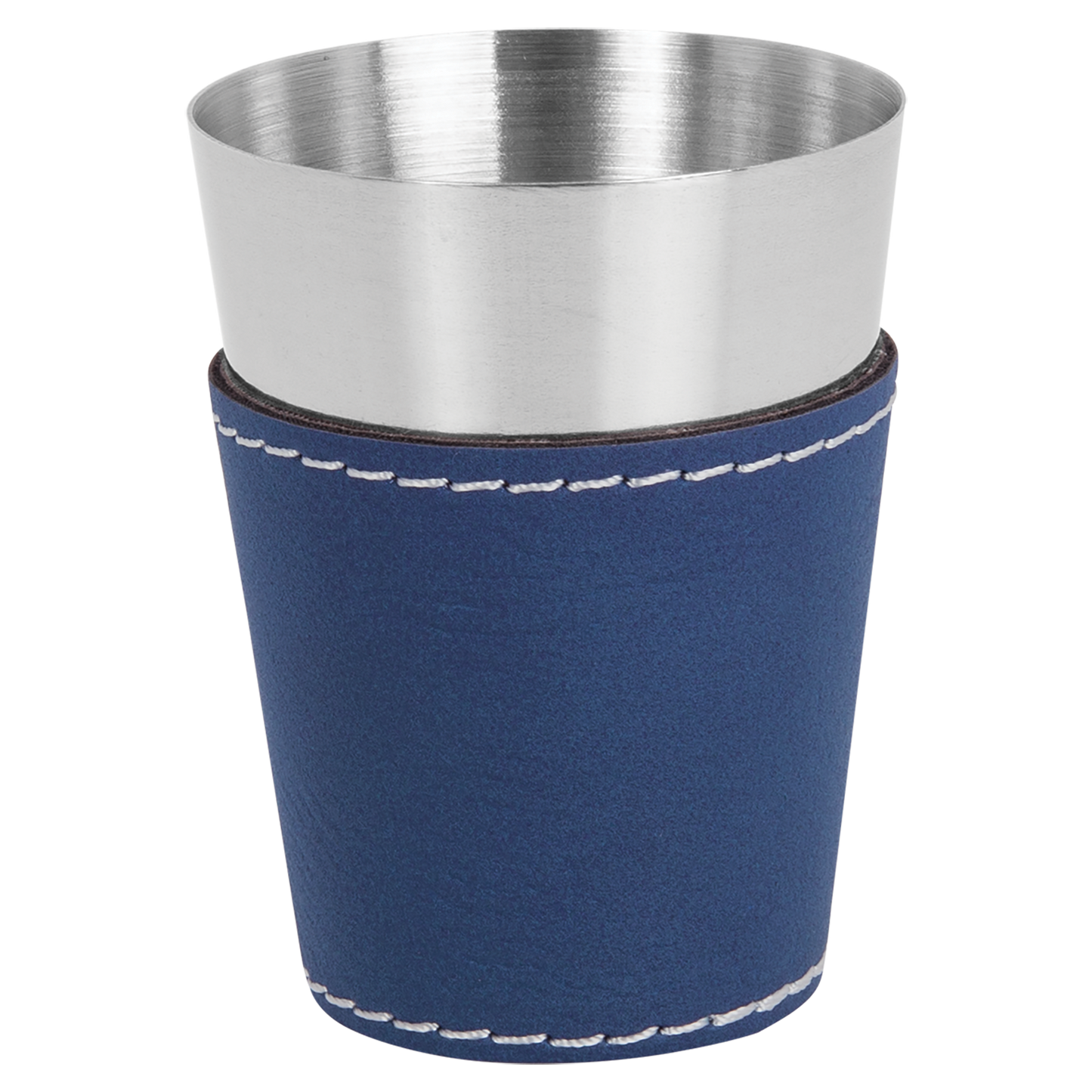 2 OZ BLU/SLV SHOT GLASS