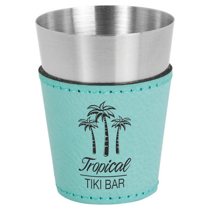 2 OZ TEAL SHOT GLASS
