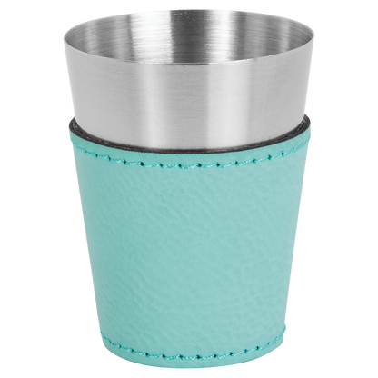 2 OZ TEAL SHOT GLASS