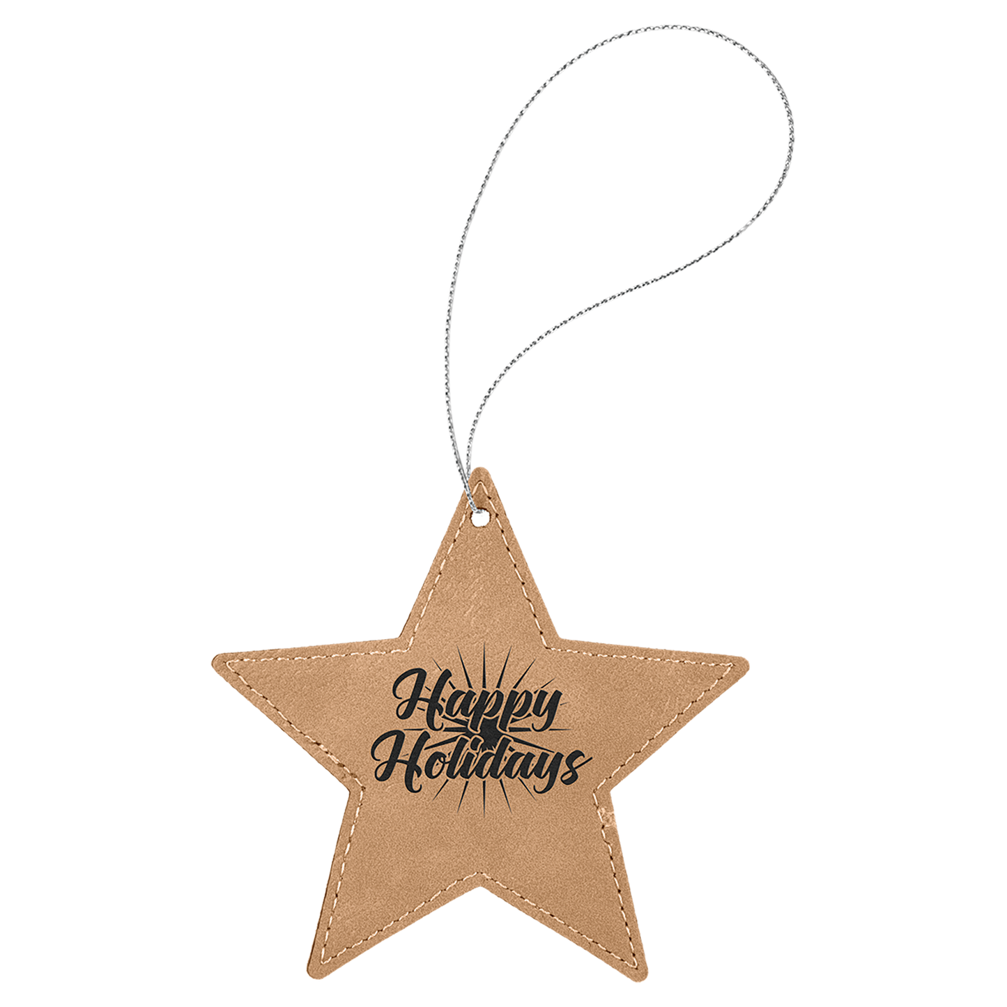 4X4 LT BRWN STAR ORNAMENT