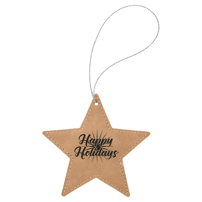 4X4 LT BRWN STAR ORNAMENT