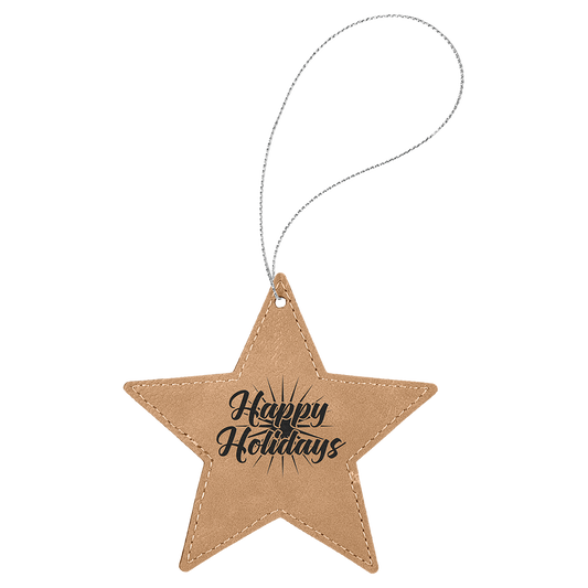 4X4 LT BRWN STAR ORNAMENT
