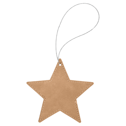 4X4 LT BRWN STAR ORNAMENT