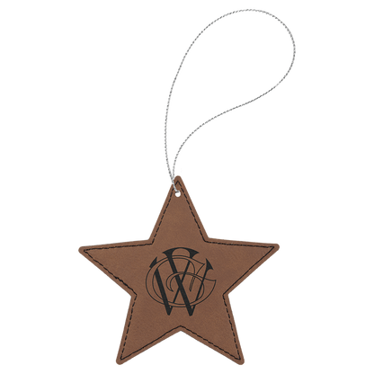 4X4 DK BRWN STAR ORNAMENT