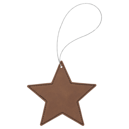 4X4 DK BRWN STAR ORNAMENT