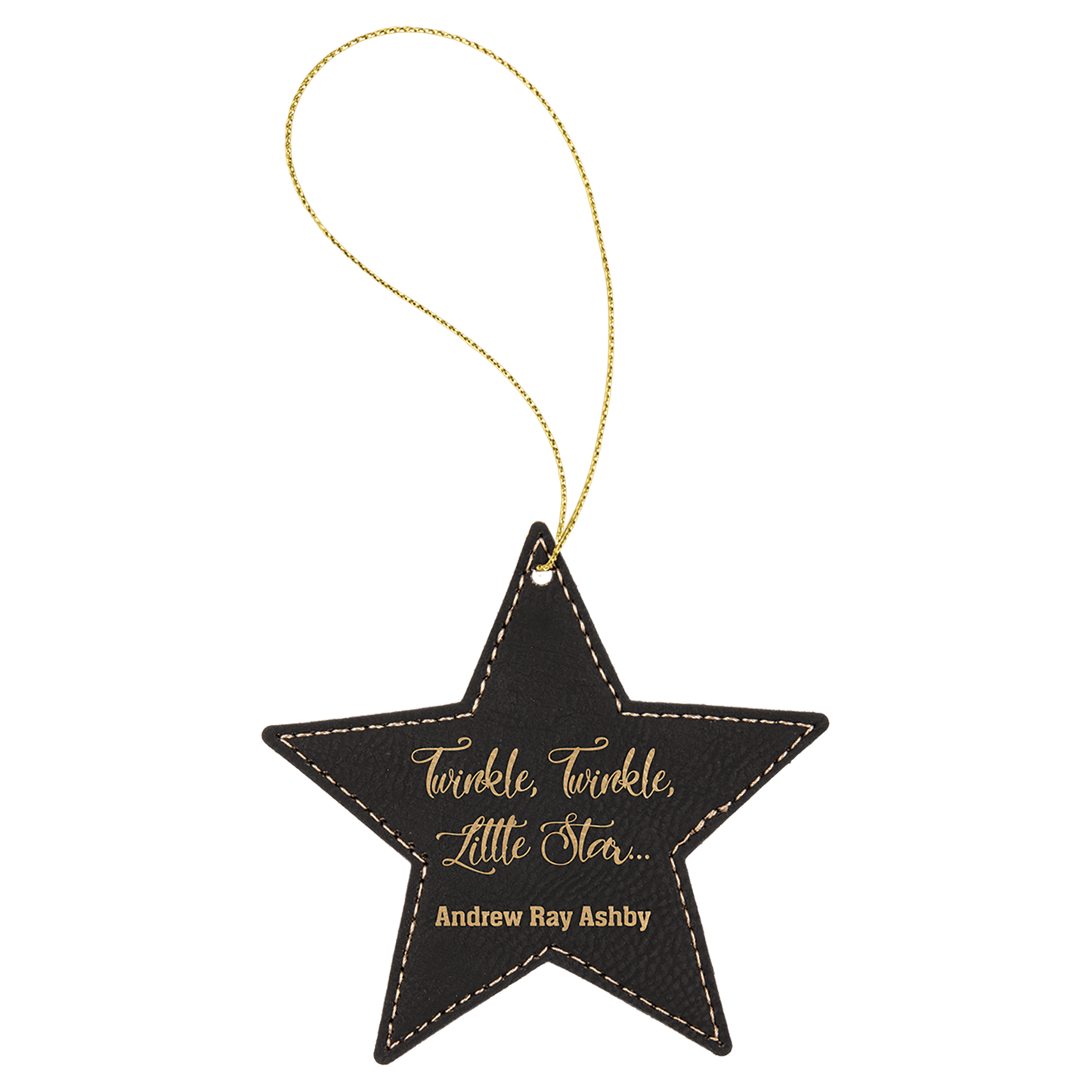 4X4 BLK/GLD STAR ORNAMENT