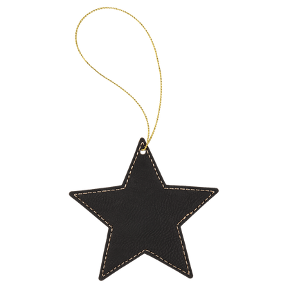 4X4 BLK/GLD STAR ORNAMENT